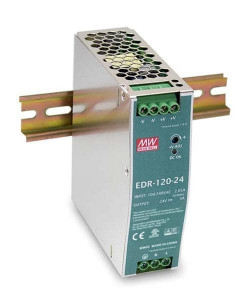 Sursa de alimentare MEAN WELL EDR-120-24, iesire 24V, 5A, 120W, montaj pe sina DIN