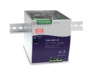 Sursa de alimentare MEAN WELL TDR-960-48, intrare trifazata sau monofazata, iesire 48V, 20A, 960W, montaj pe sina DIN