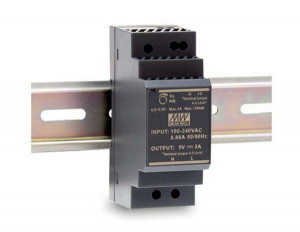 Sursa de alimentare MEAN WELL HDR-30-15, iesire 15V, 2A, 30W, montaj pe sina DIN