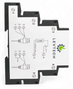 Convertor PT100 la 4 - 20 mA, cu alimentare din bucla de curent, Levtech LSP-TST-100-420