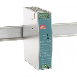 Sursa de alimentare MEAN WELL EDR-75-48, iesire 48V, 1.6A, 76.8W, montaj pe sina DIN