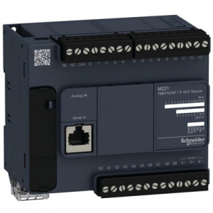 PLC SCHNEIDER ELECTRIC TM221C24T, 14DI/10DO, iesiri tranzistor, port serial (RJ45), alimentare 24 VDC