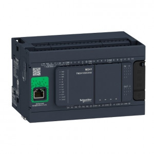 PLC SCHNEIDER ELECTRIC TM241CE24R, 14DI/10DO, iesiri tranzistor si releu, Ethernet, port serial (RJ45), alimentare 100 - 240 VAC