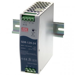 Sursa de alimentare MEAN WELL SDR-120-12, iesire 12V, 10A, 120W, montaj pe sina DIN