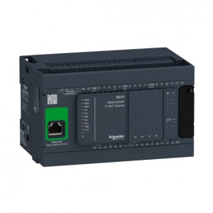 PLC SCHNEIDER ELECTRIC TM241CE24T, 14DI/10DO, iesiri tranzistor, Ethernet, port serial (RJ45), alimentare 24 VDC