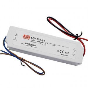 Sursa de alimentare de exterior MEAN WELL LPV-100-12, protectie IP67, iesire 12V, 8.5A, 102W