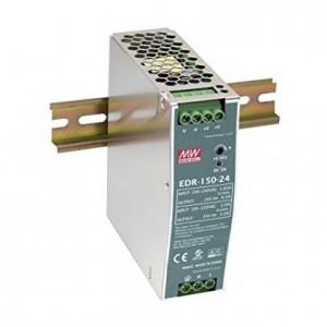 Sursa de alimentare MEAN WELL EDR-150-24, iesire 24V, 6.5A, 156W, montaj pe sina DIN