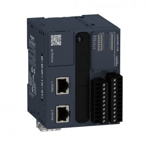 PLC SCHNEIDER ELECTRIC TM221M16T, 8DI/8DO, iesiri tranzistor, 2 porturi seriale (RJ45), alimentare 24 VDC