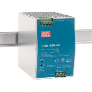 Sursa de alimentare MEAN WELL NDR-480-48, iesire 48V, 10A, 480W, cun montaj pe sina DIN