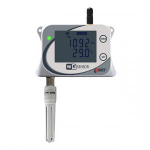 Traductor temperatura, umiditate, presiune atmosferica, cu senzori integrați, comunicație WiFi și Modbus TCP, COMET W7710