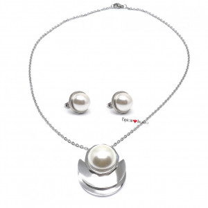 Set Lantisor cu Pandantiv + Cercei inox - SDX0590