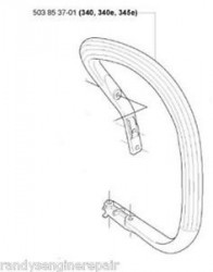 Maner frontal drujba Husqvarna 340, 345, 350