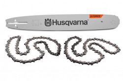 Pachet lama + 2 lanturi drujba 32 dinti pas 3/25, 1.3mm, 38cm X - Force Husqvarna