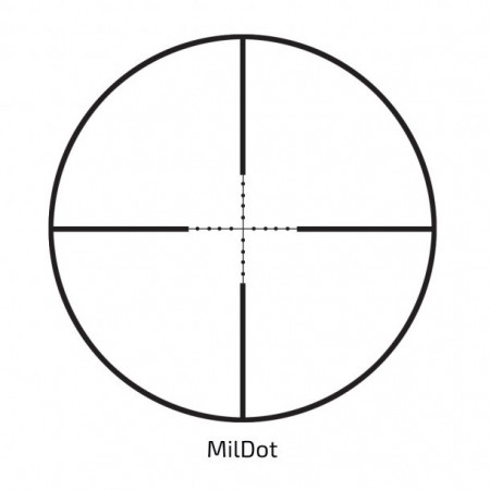 Luneta Delta TITANIUM 4-16x42 AO cu reticul MilDot si tub de 25,4mm recomandat pentru caibru mic (max 4000J)
