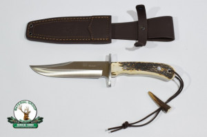 Cutit de vanator Joker CC96 - in husa piele maro, tais: 16 cm.