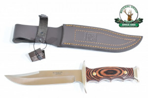 Cutit de vanator Joker CR91 - maner din lemn roscat, 170 mm