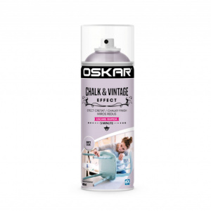 Spray vopsea lemn/metal Oskar Chalk & Vintage Effect Dirty Liliac, 400 ml