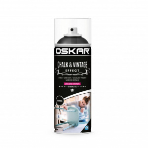 Spray vopsea lemn/metal Oskar Chalk & Vintage Effect Charcoal, 400 ml