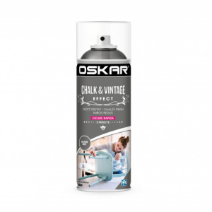 Spray vopsea lemn/metal Oskar Chalk & Vintage Dolphin Grey, 400 ml