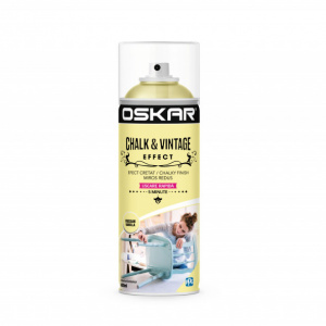 Spray vopsea lemn/metal Oskar Chalk & Vintage Effect Russian Vanilla, 400 ml