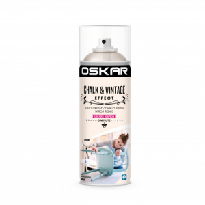 Spray vopsea lemn/metal Oskar Chalk & Vintage Effect Cream, 400 ml