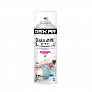 Spray vopsea lemn/metal Oskar Chalk & Vintage Effect Matte Varnish, 400 ml
