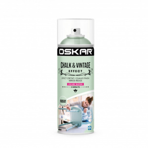Spray vopsea lemn/metal Oskar Chalk & Vintage Effect Moroccan Turquoise, 400 ml
