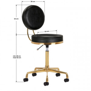 Scaun cosmetica auriu
