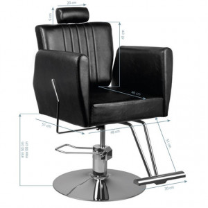 Scaun coafura barber negru