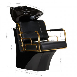 Scafa de coafură Gabbiano Prato gold - negru