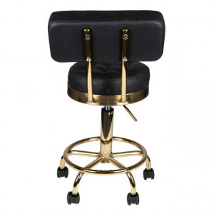 Scaun cosmetica auriu negru