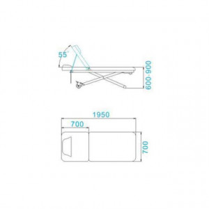 Pat electric masaj Azzurro 329E 1 Motor alb