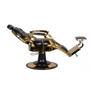 Scaun de frizerie Barber Gabbiano Tito Gold negru