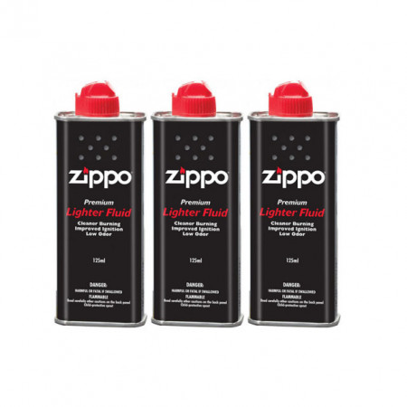 Benzina Zippo pentru incarcat brichete, 3 flacoane (set) , 125 ml.