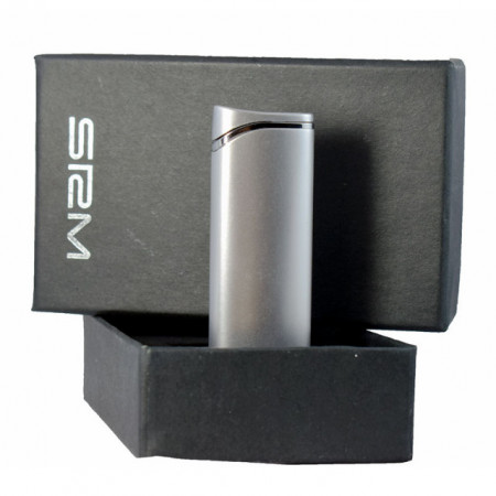 Bricheta Sarome SRM 119 C, metalica,piezoelectrica, reincarcabila cu gaz lichid, argintie, unisex