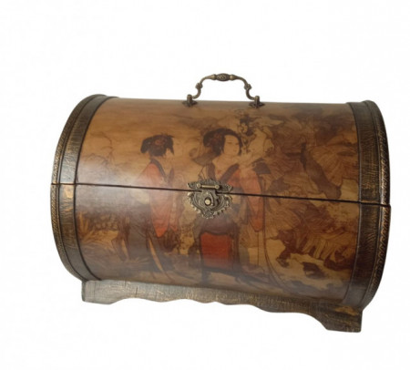 Cufar lemn motive japoneze gheise,40x30cm