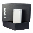 Bricheta Sarome SRM 105 C, metalica,piezoelectrica, reincarcabila cu gaz lichid, alba, unisex