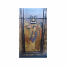 Cutie decorativa lemn cu motive japoneze gheise H40cm