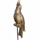 Statueta "Papagal" aurie pe stand metalic ,H 42cm