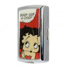 Tabachera Betty Boop, metalica, pentru tigarete de 85 mm (King Size), capacitate 10 buc