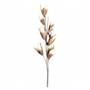 Creanga magnolie cu 7 flori maro-taupe L90cm
