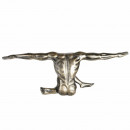 Statueta barbat in echilibru,argintiu L61cm