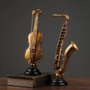 Decoratiune saxofon ,auriu antichizat,H37cm