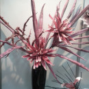 Planta decorativa artificiala frunze cactus roz intens H90cm
