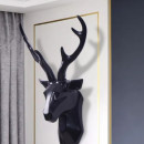 Decoratiune perete, decor cap cerb negruH 54cm
