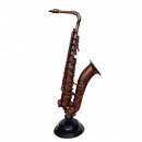Decoratiune saxofon ,auriu antichizat,H37cm