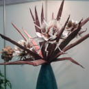 Floare decorativa ,buchet 11fire Dracena rosie L 108 cm