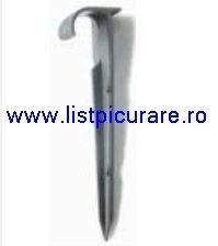Carlig, tija fixare pe randuri, in pamant, banda sau tub, L= 14 cm