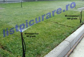 Miniaspersor cu arie de udare la 180 grade