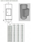 Gura vizitare inox izolata, rectangulara pentru Ø 80mm